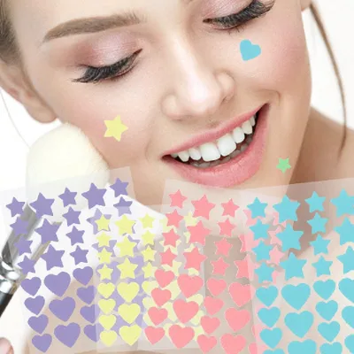 Colorful Ac*ne Patches Star & Heart Shaped Sticker (1 pata)